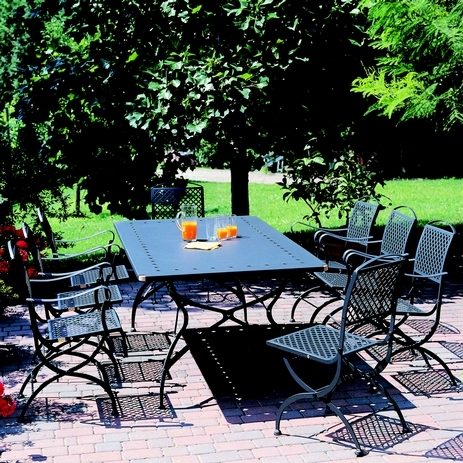 Set tables pour le jardin en fer